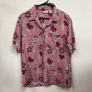 Retro Floral Button Up Top